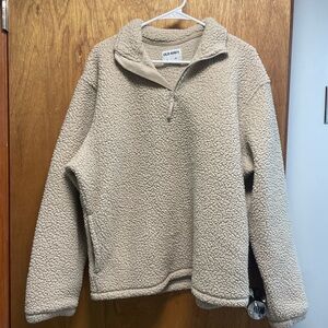 Old Navy Women's Beige Sherpa Pullover